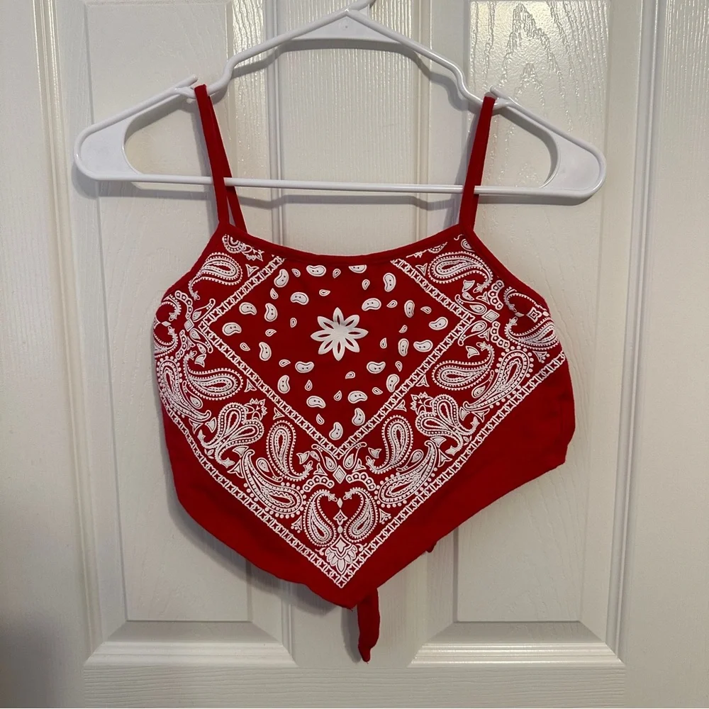 Red Bandana Top - Picture 1 of 4